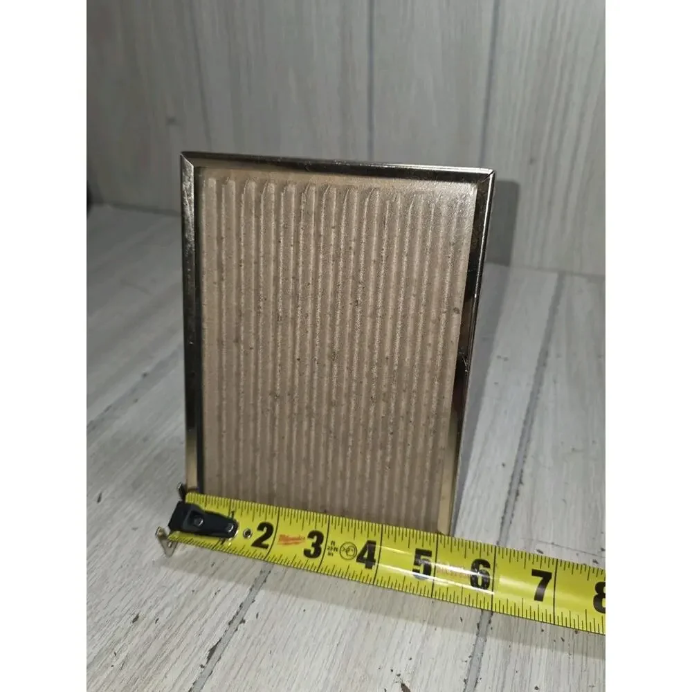 Vintage Gold Tone Picture Frame W/ Etching On Rim 5x7